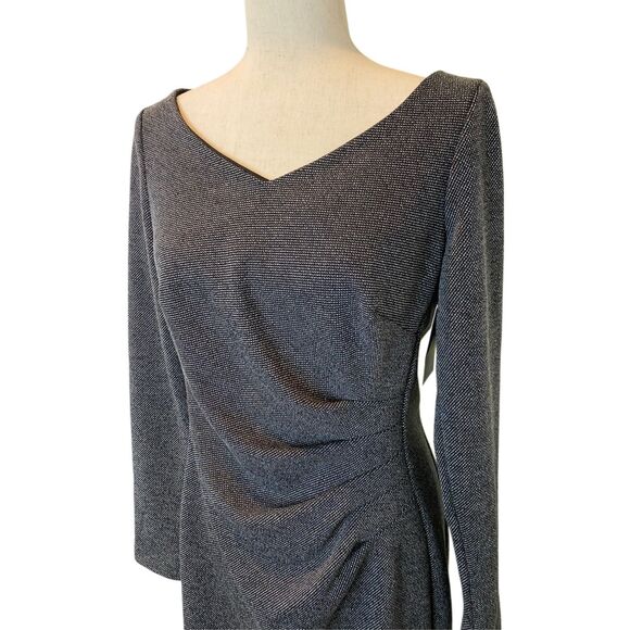 Lauren by Ralph Lauren Charcoal Midi Dress NWT Sz.8 - Picture 3 of 6